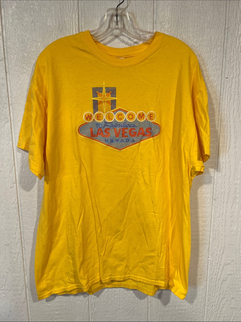 Gildan Bright Yellow Las Vegas Graphic Tee